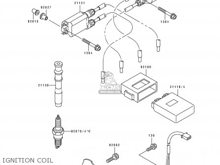 IGNITION COIL - ZX600D2 NINJA ZX6 1991 USA CALIFORNIA CANADA