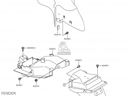 FENDER - ZX600D2 NINJA ZX6 1991 USA CALIFORNIA CANADA