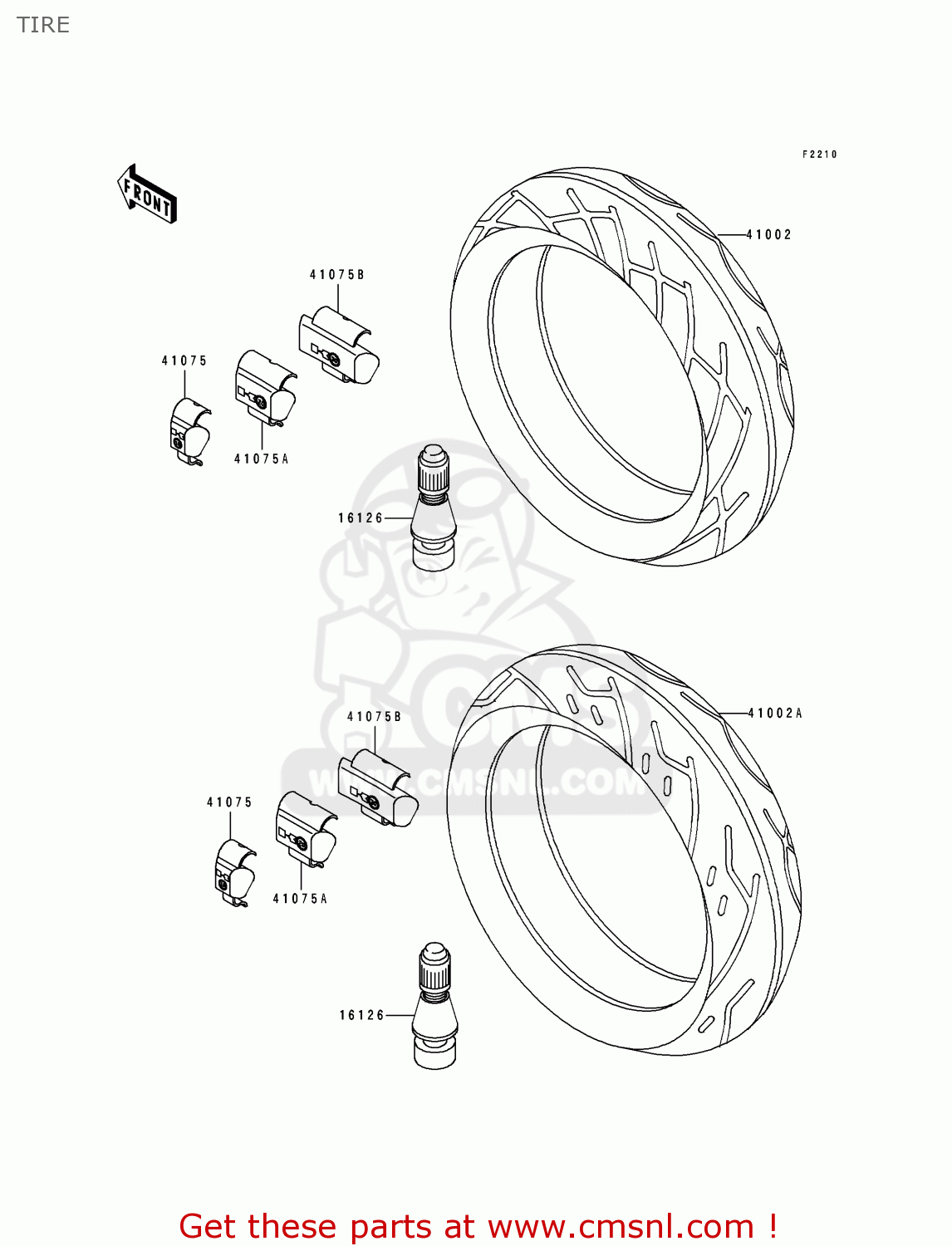 TIRE ZX600D2 ZZR600 1991 EUROPE UK FR AR FG GR IT NR SD SP ST