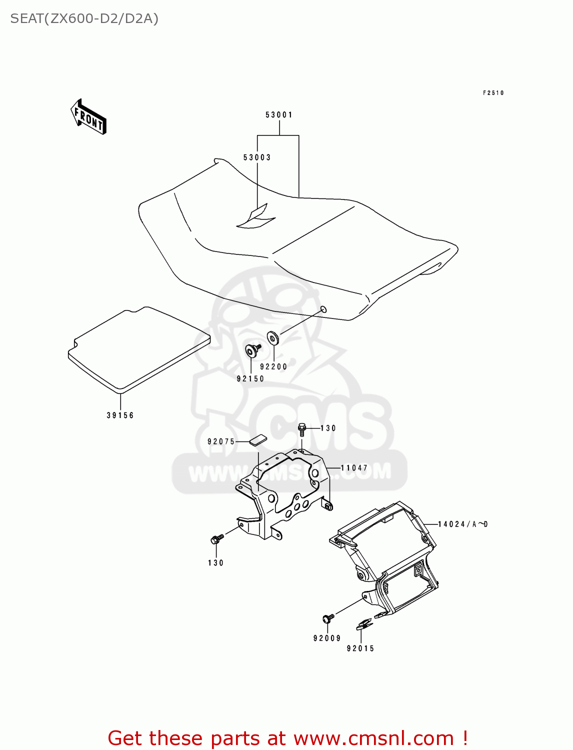 SEAT(ZX600-D2/D2A) ZX600D2 ZZR600 1991 EUROPE UK FR AR FG GR IT NR SD SP ST