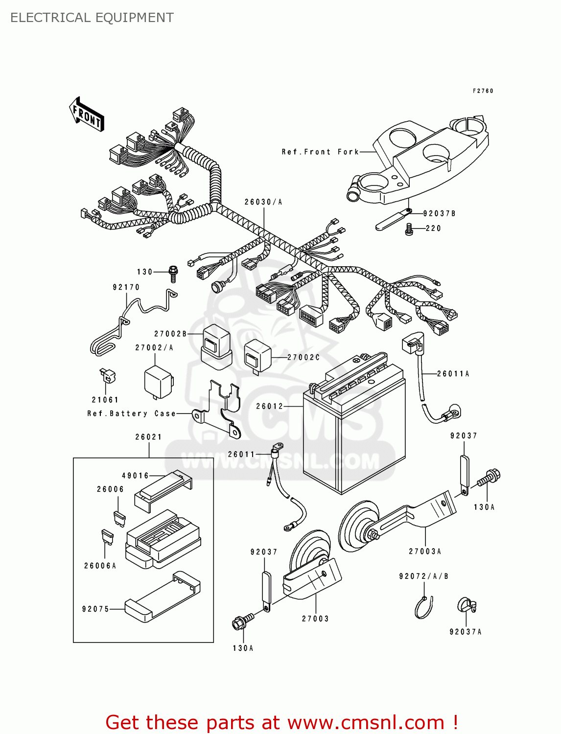 ELECTRICAL EQUIPMENT ZX600D2 ZZR600 1991 EUROPE UK FR AR FG GR IT NR SD SP ST
