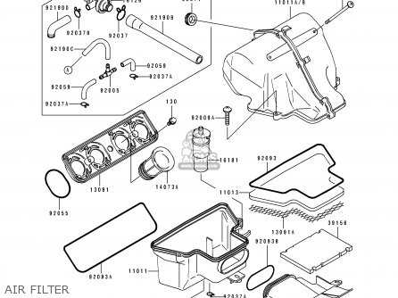 AIR FILTER - ZX600D2 ZZR600 1991 EUROPE UK FR AR FG GR IT NR SD SP ST