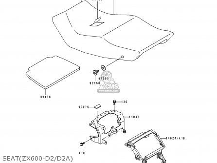 SEAT(ZX600-D2/D2A) - ZX600D2 ZZR600 1991 EUROPE UK FR AR FG GR IT NR SD SP ST