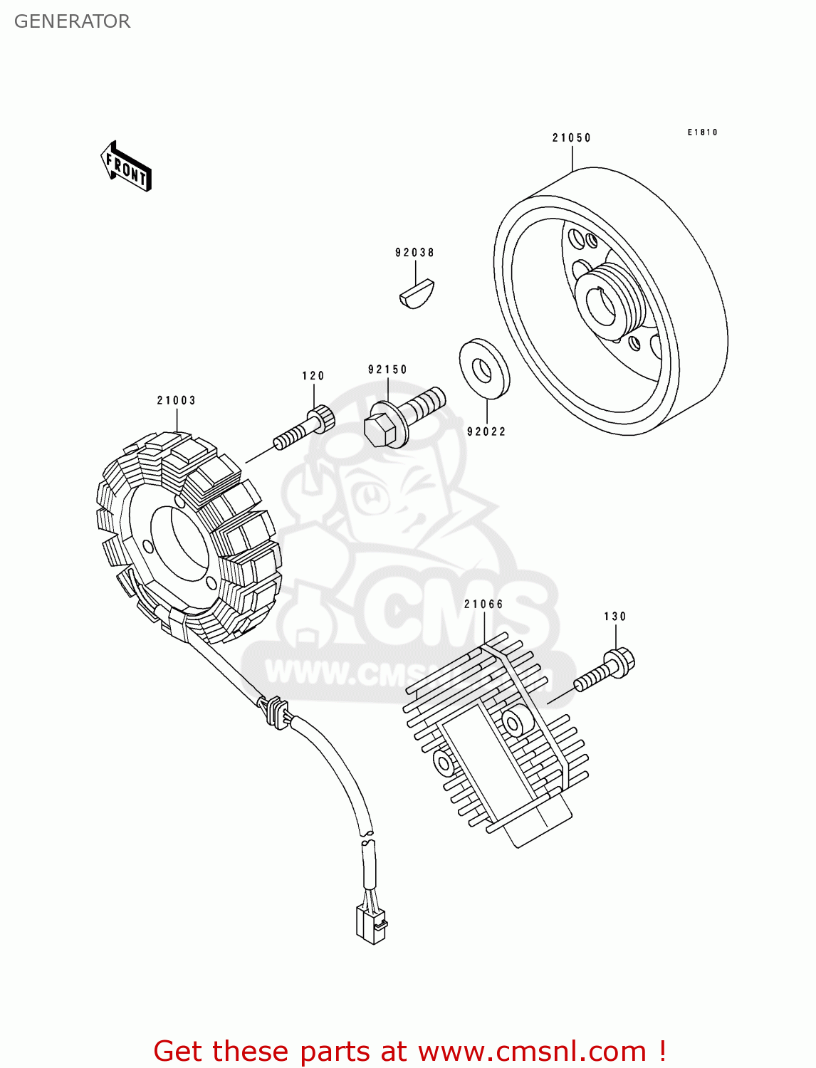 GENERATOR ZX600D2A ZZR600 1991 UNITED KINGDOM FG