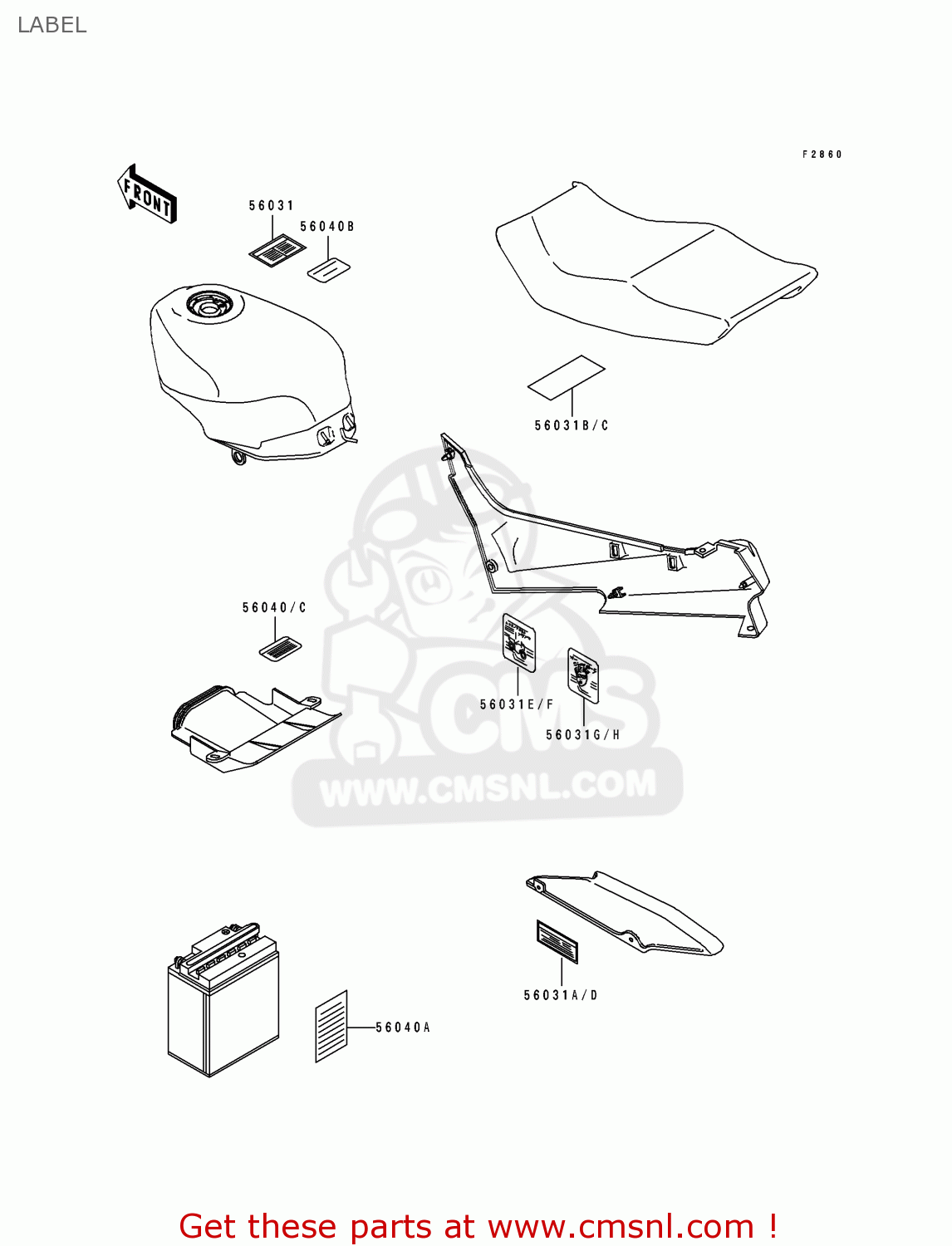 LABEL ZX600D2A ZZR600 1991 UNITED KINGDOM FG