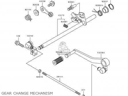 GEAR CHANGE MECHANISM - ZX600D2A ZZR600 1991 UNITED KINGDOM FG