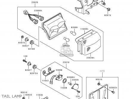 TAIL LAMP - ZX600D2A ZZR600 1991 UNITED KINGDOM FG