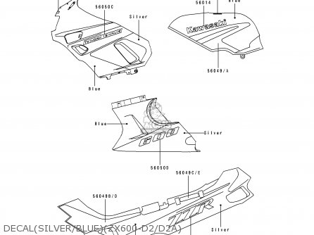 DECAL(SILVER/BLUE)(ZX600-D2/D2A) - ZX600D2A ZZR600 1991 UNITED KINGDOM FG