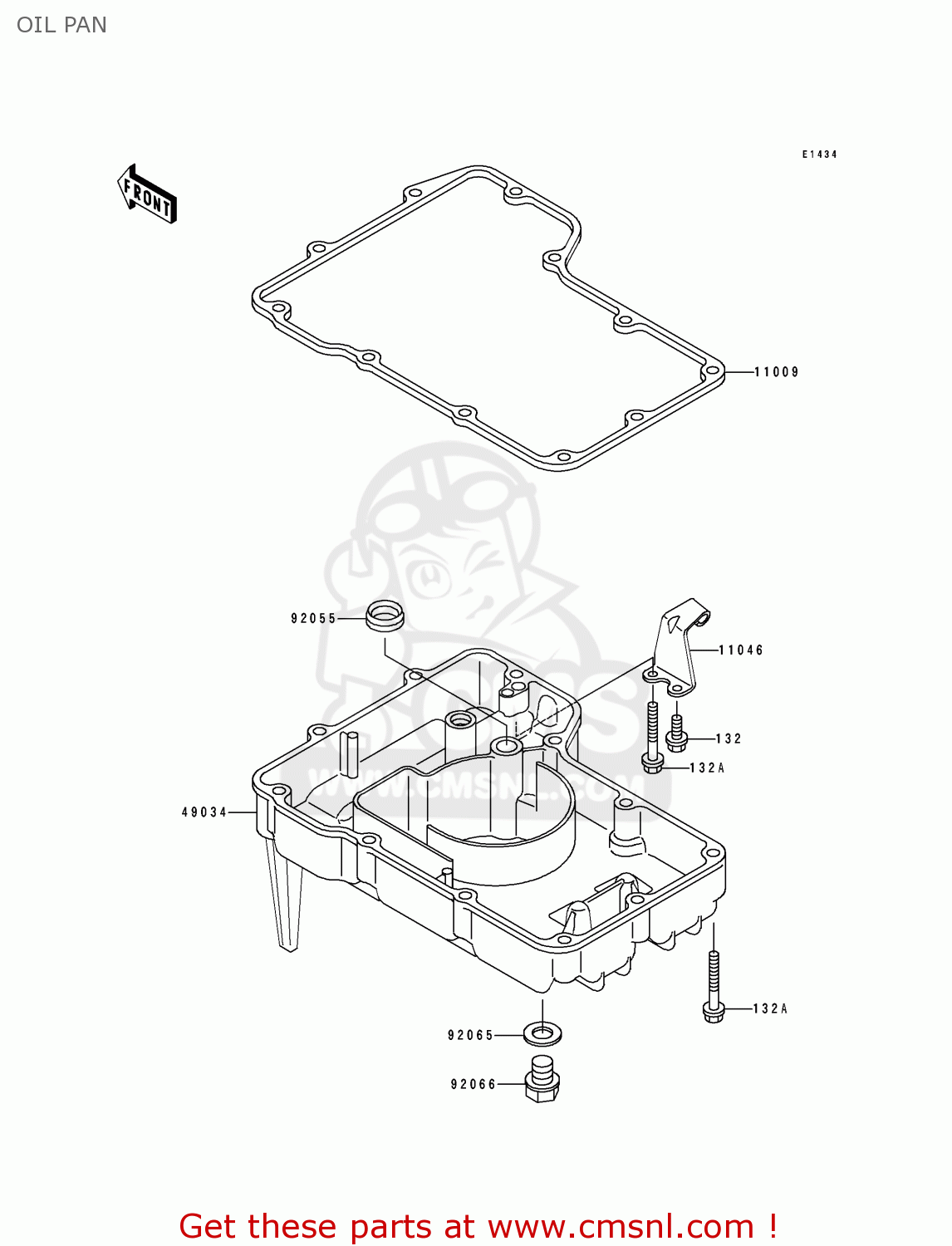 OIL PAN ZX600D3 NINJA ZX6 1992 USA CALIFORNIA CANADA