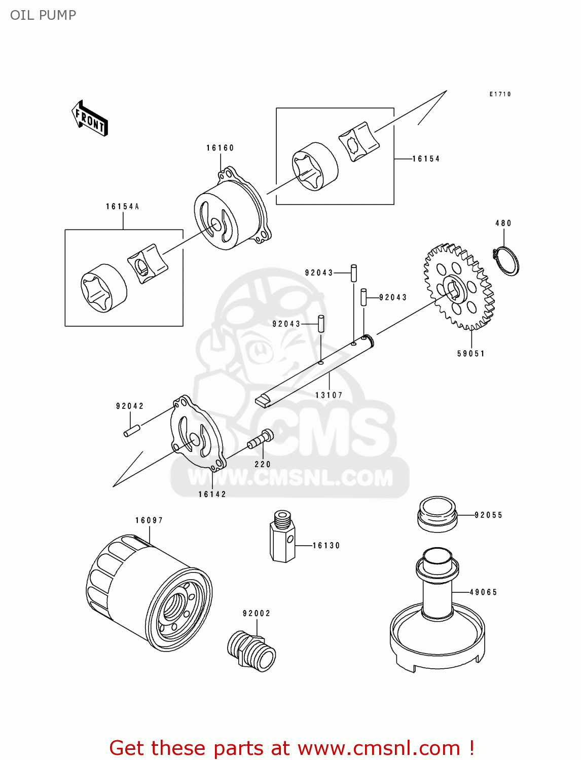 OIL PUMP ZX600D3 NINJA ZX6 1992 USA CALIFORNIA CANADA
