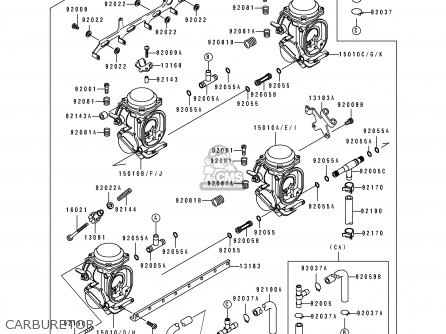 CARBURETOR - ZX600D3 NINJA ZX6 1992 USA CALIFORNIA CANADA