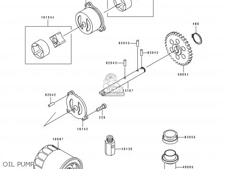 OIL PUMP - ZX600D3 NINJA ZX6 1992 USA CALIFORNIA CANADA