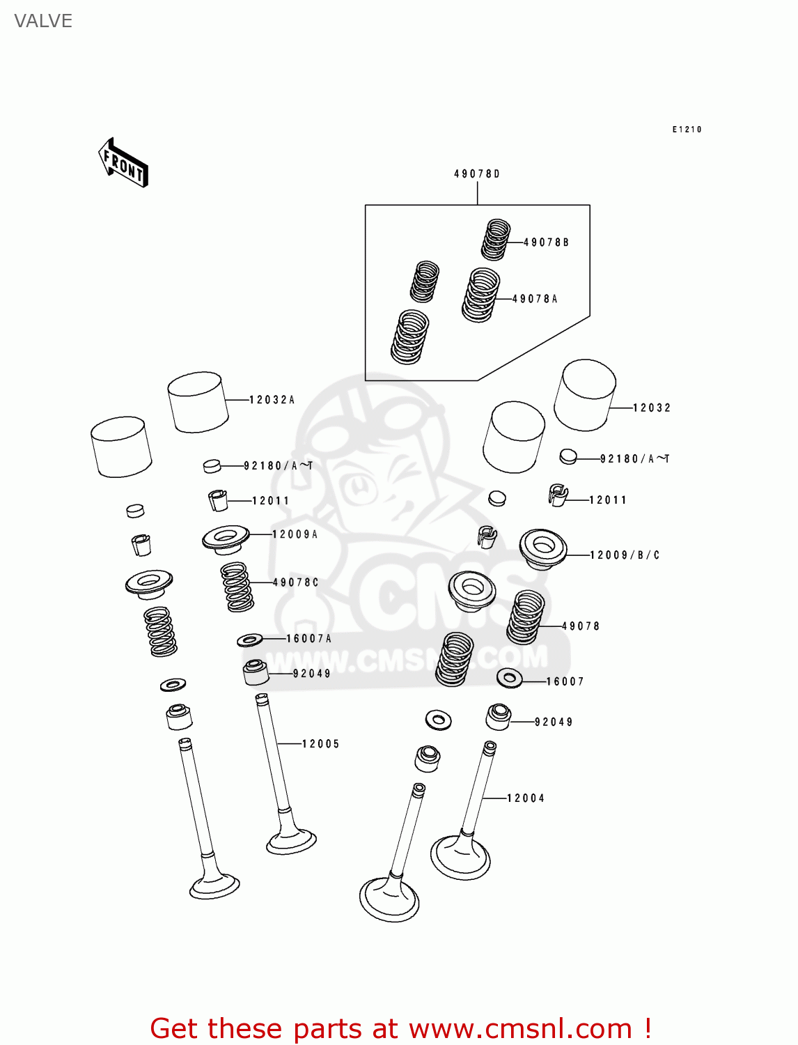 VALVE ZX600D3 ZZR600 1992 EUROPE UK FR AR FG GR IT NR SD SP ST