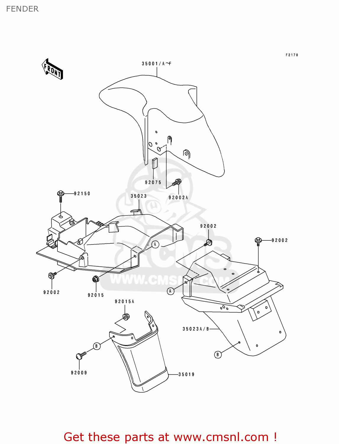 FENDER ZX600D3 ZZR600 1992 EUROPE UK FR AR FG GR IT NR SD SP ST