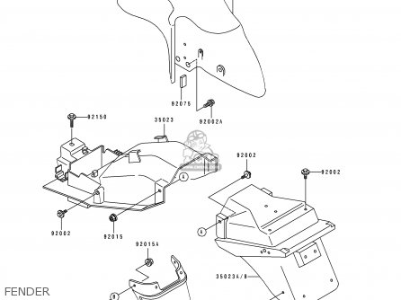 FENDER - ZX600D3 ZZR600 1992 EUROPE UK FR AR FG GR IT NR SD SP ST