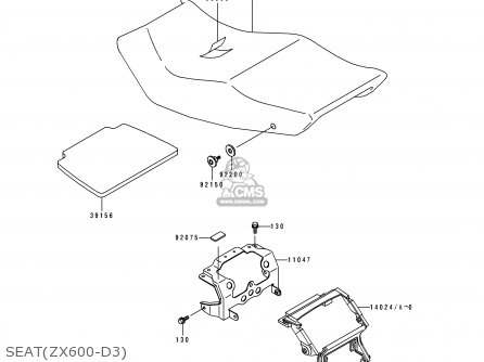 SEAT(ZX600-D3) - ZX600D3 ZZR600 1992 EUROPE UK FR AR FG GR IT NR SD SP ST