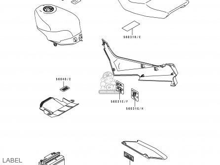 LABEL - ZX600D3 ZZR600 1992 EUROPE UK FR AR FG GR IT NR SD SP ST