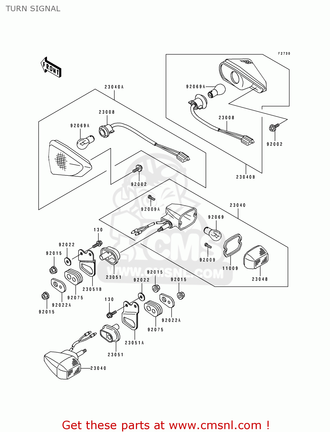 TURN SIGNAL ZX600D4 NINJA ZX6 1993 USA CALIFORNIA