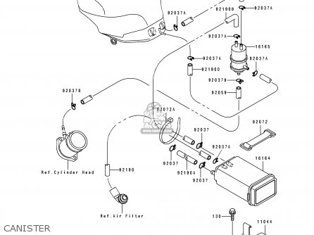 CANISTER - ZX600D4 NINJA ZX6 1993 USA CALIFORNIA