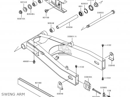 SWING ARM - ZX600D4 NINJA ZX6 1993 USA CALIFORNIA
