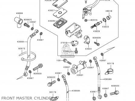 FRONT MASTER CYLINDER - ZX600D4 NINJA ZX6 1993 USA CALIFORNIA