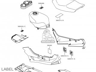 LABEL - ZX600D4 NINJA ZX6 1993 USA CALIFORNIA