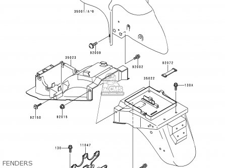 FENDERS - ZX600E1 NINJA ZX6 1993 USA CALIFORNIA CANADA
