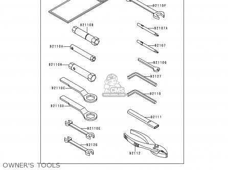 OWNER'S TOOLS - ZX600E1 NINJA ZX6 1993 USA CALIFORNIA CANADA