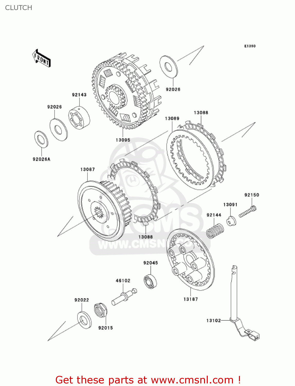 CLUTCH ZX600E10 NINJA ZX6 2002 USA CALIFORNIA CANADA