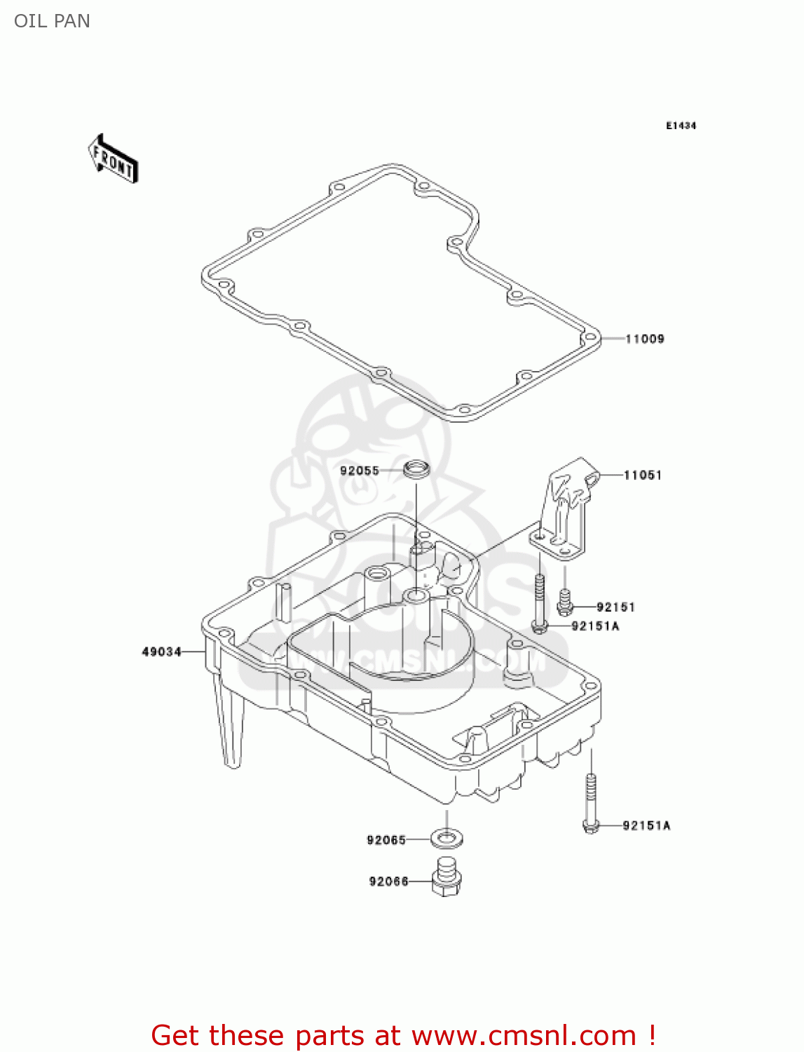 OIL PAN ZX600E10 NINJA ZX6 2002 USA CALIFORNIA CANADA