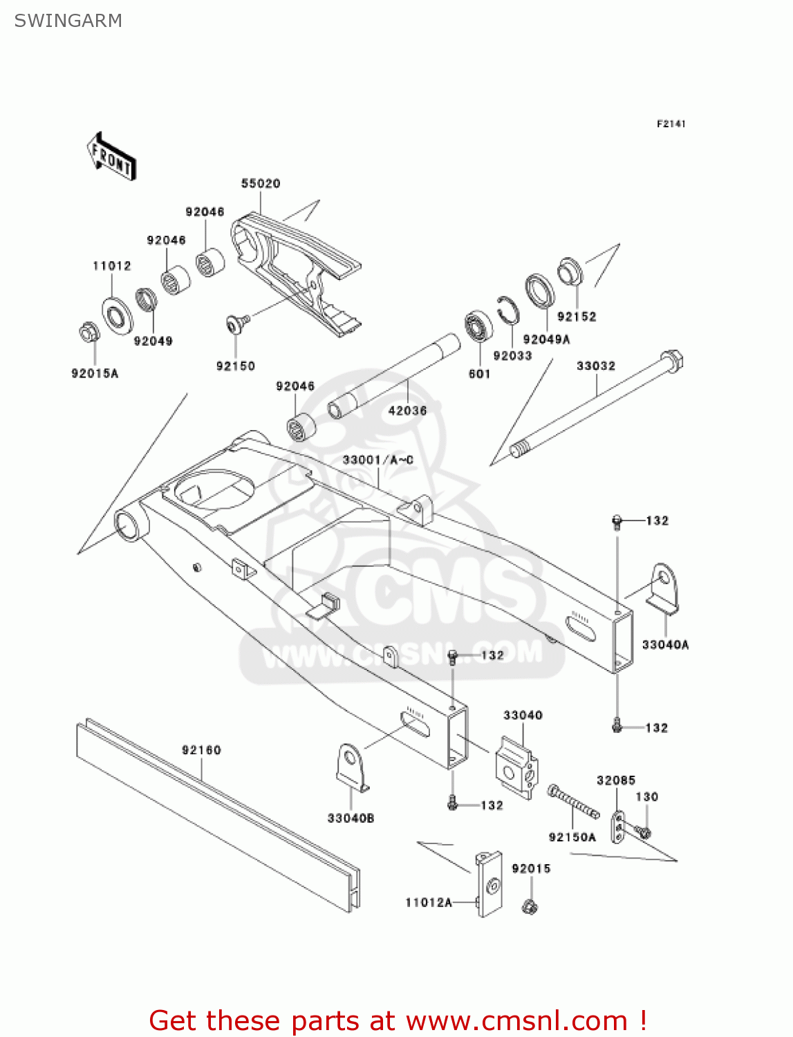 SWINGARM ZX600E10 NINJA ZX6 2002 USA CALIFORNIA CANADA
