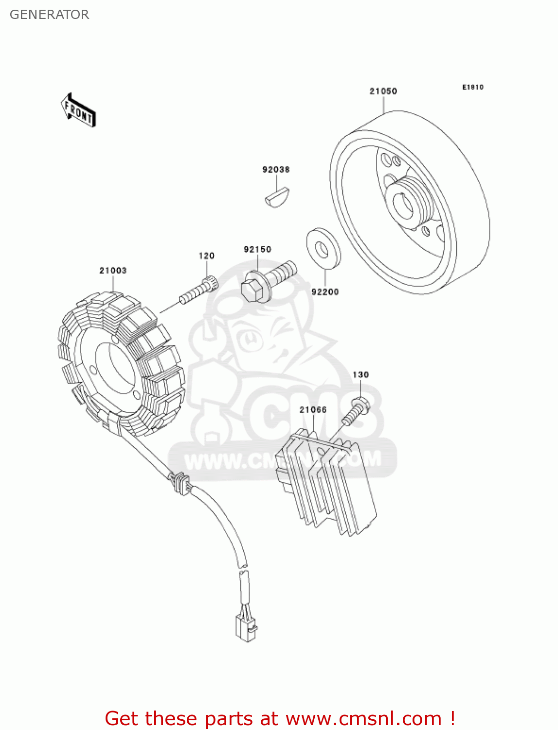 GENERATOR ZX600E10 NINJA ZX6 2002 USA CALIFORNIA CANADA