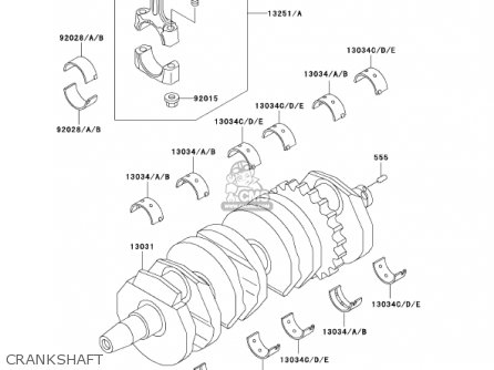 CRANKSHAFT - ZX600E10 NINJA ZX6 2002 USA CALIFORNIA CANADA