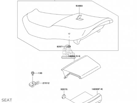 SEAT - ZX600E10 NINJA ZX6 2002 USA CALIFORNIA CANADA