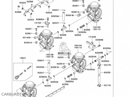 CARBURETOR - ZX600E10 NINJA ZX6 2002 USA CALIFORNIA CANADA
