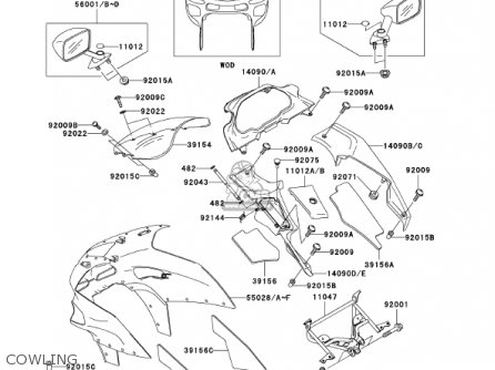 COWLING - ZX600E10 NINJA ZX6 2002 USA CALIFORNIA CANADA