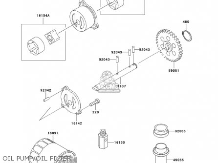 OIL PUMP/OIL FILTER - ZX600E10 NINJA ZX6 2002 USA CALIFORNIA CANADA