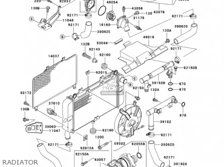 RADIATOR - ZX600E10 NINJA ZX6 2002 USA CALIFORNIA CANADA