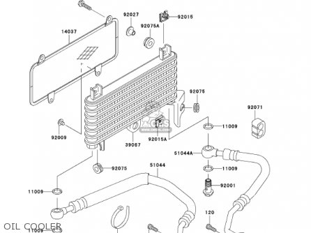 OIL COOLER - ZX600E10 NINJA ZX6 2002 USA CALIFORNIA CANADA