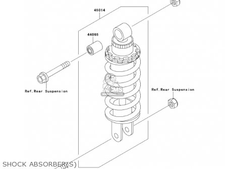 SHOCK ABSORBER(S) - ZX600E10 NINJA ZX6 2002 USA CALIFORNIA CANADA