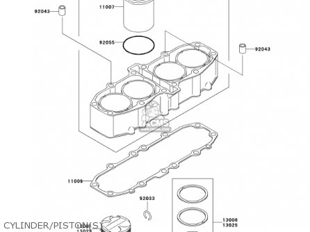 CYLINDER/PISTON(S) - ZX600E10 NINJA ZX6 2002 USA CALIFORNIA CANADA