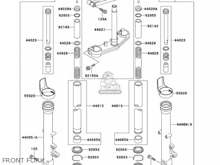FRONT FORK - ZX600E10 NINJA ZX6 2002 USA CALIFORNIA CANADA