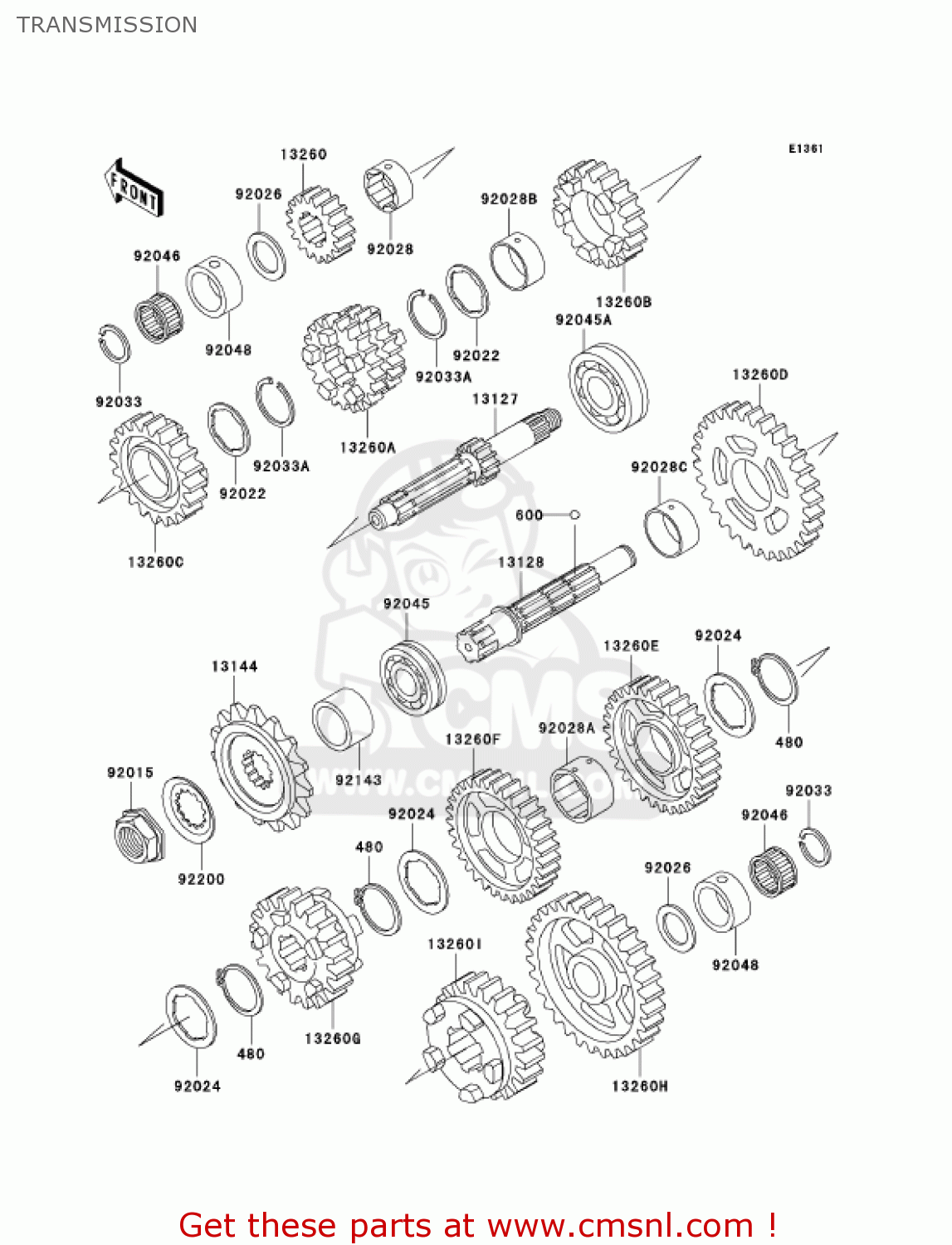 TRANSMISSION ZX600E11 ZZR600 2003 USA CALIFORNIA CANADA