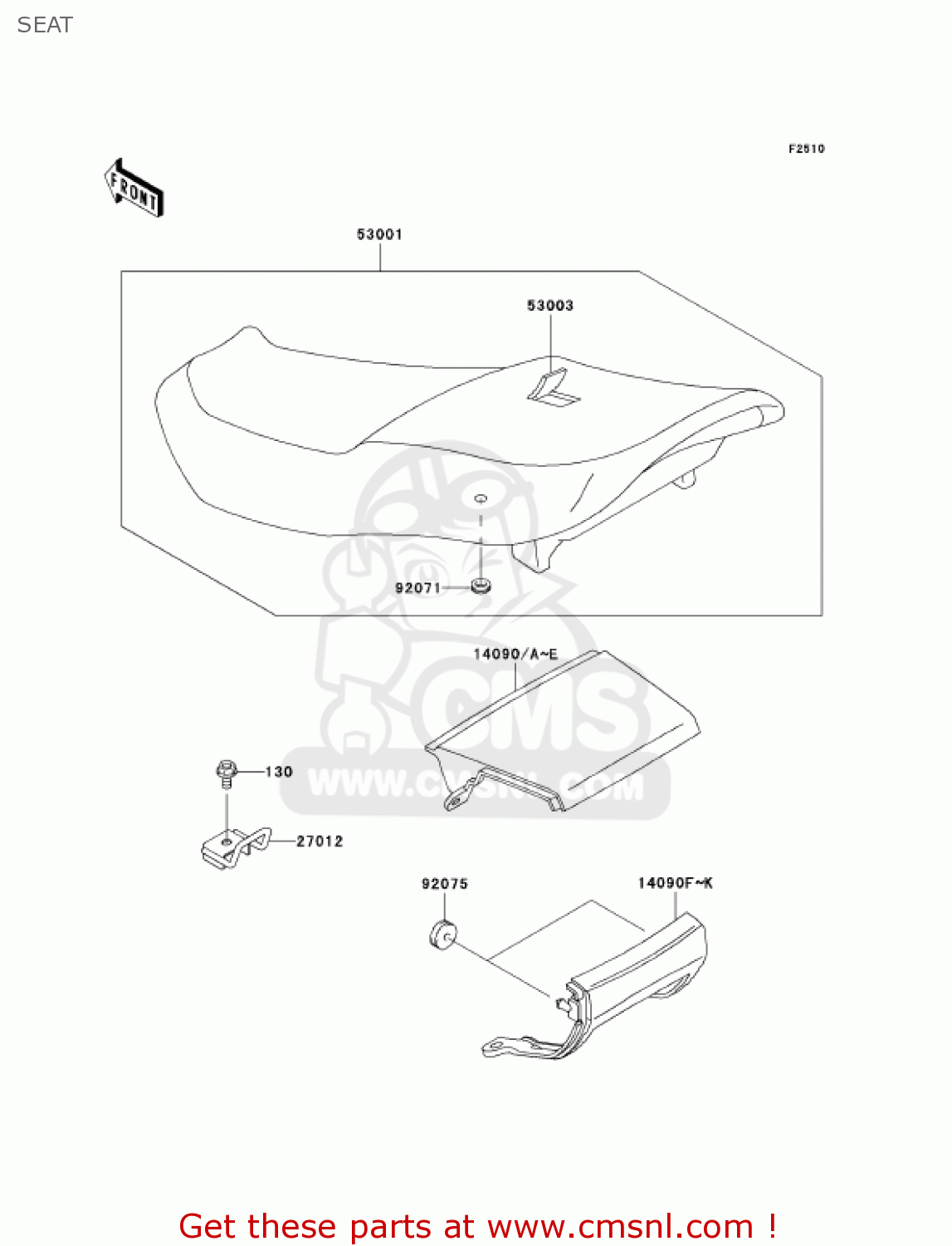SEAT ZX600E11 ZZR600 2003 USA CALIFORNIA CANADA