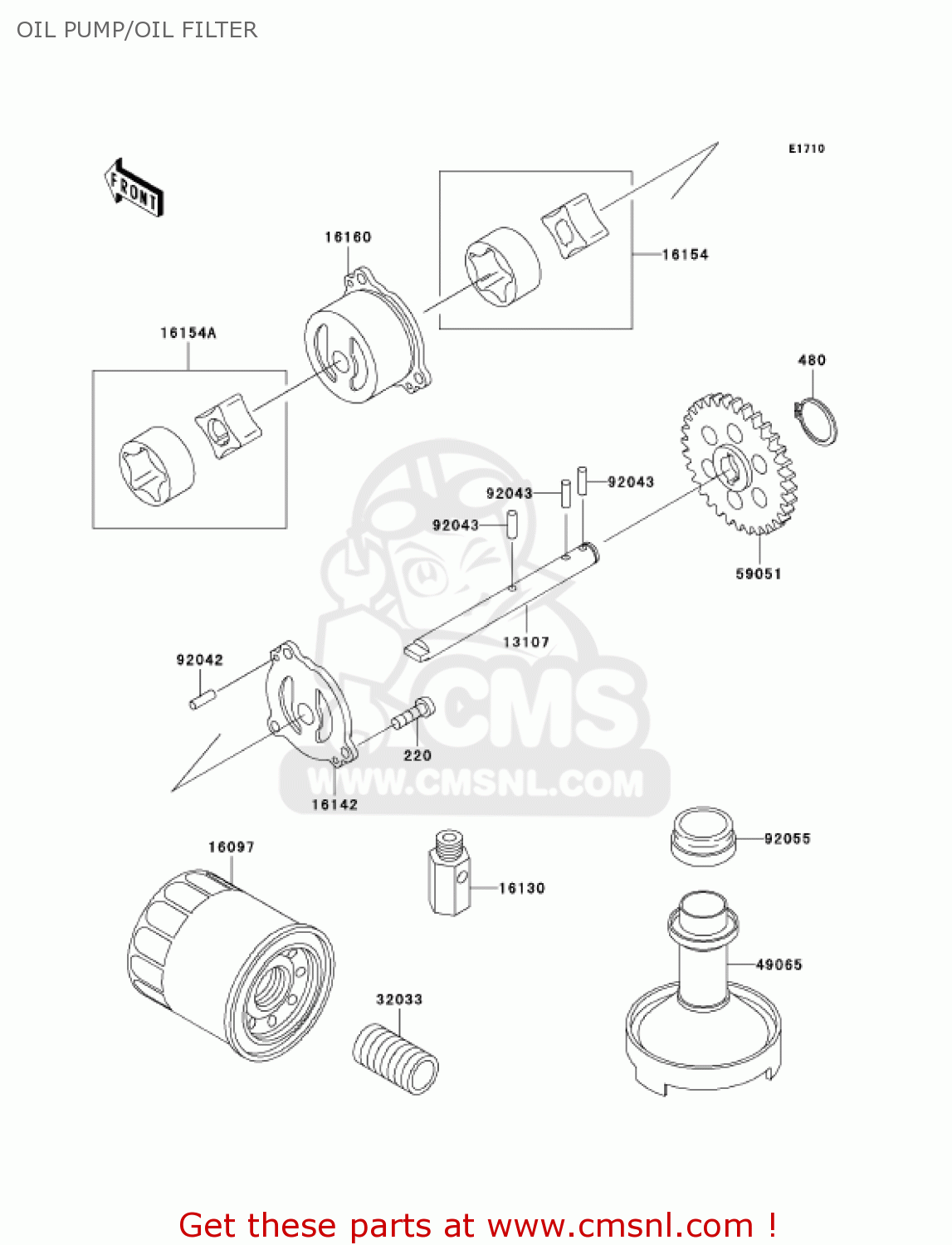 OIL PUMP/OIL FILTER ZX600E11 ZZR600 2003 USA CALIFORNIA CANADA