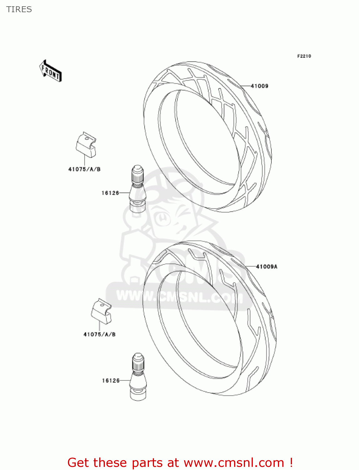 TIRES ZX600E11 ZZR600 2003 USA CALIFORNIA CANADA