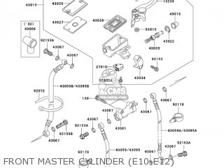 FRONT MASTER CYLINDER (E10-E12) - ZX600E11 ZZR600 2003 USA CALIFORNIA CANADA