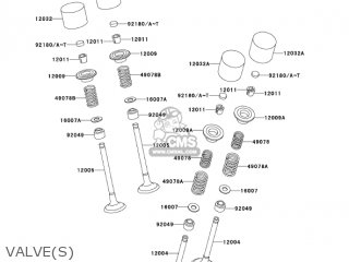 VALVE(S) - ZX600E11 ZZR600 2003 USA CALIFORNIA CANADA