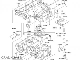 CRANKCASE - ZX600E11 ZZR600 2003 USA CALIFORNIA CANADA