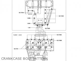 CRANKCASE BOLT PATTERN - ZX600E11 ZZR600 2003 USA CALIFORNIA CANADA
